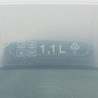 Контейнер пищевой Lock&Ok, 1,1 л, 18,6×12,2×8,1 см, прозрачный, крышка зелёная