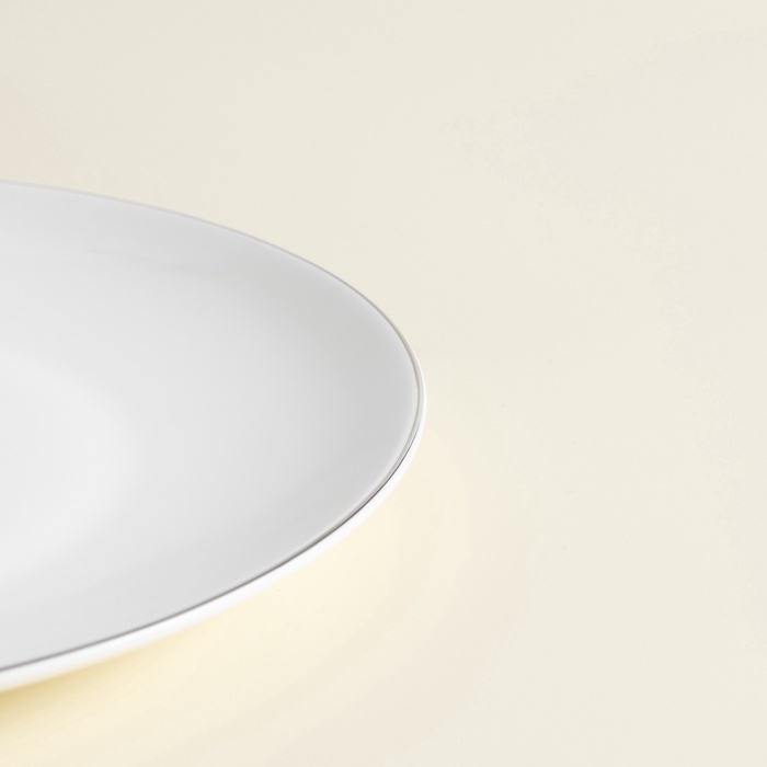 Тарелки SL Home «Каскарон», d=20 см, набор 2 шт, костяной фарфор, белые