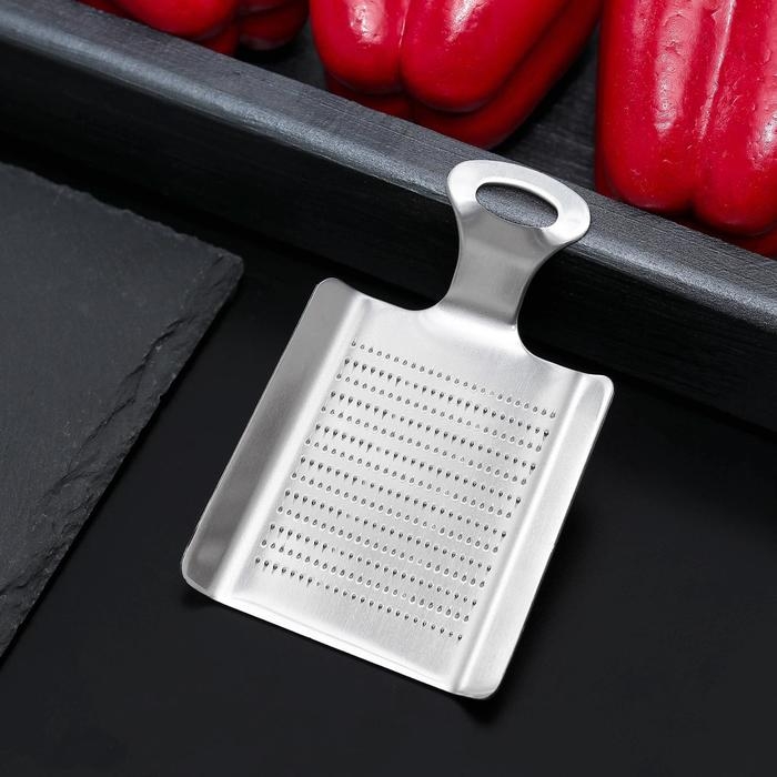 Тёрка для сыра Доляна, 11×7,5×1,2 см, цвет серебристый Тёрка для сыра Доляна, 11×7,5×1,2 см, цвет серебристый