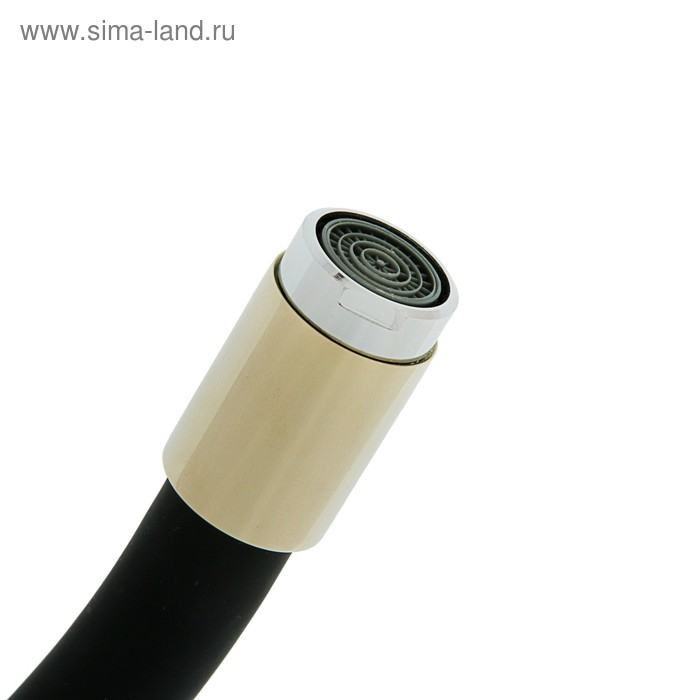 Cмеситель для кухни Accoona А9890F, однорычажный, силиконовый излив, черный/хром Cмеситель для кухни Accoona А9890F, однорычажный, силиконовый излив, черный/хром