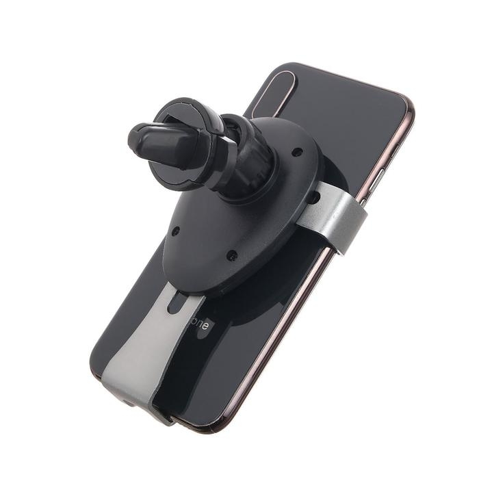 Держатель телефона Cartage, самозажимной 6-9 см, черно-серый Держатель телефона Cartage, самозажимной 6-9 см, черно-серый