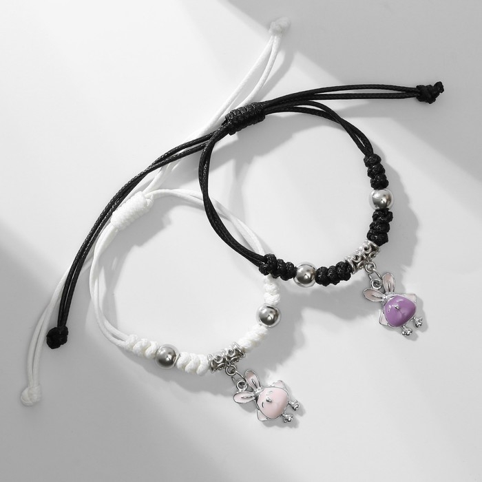 Браслеты «Неразлучники» цыплята с кроличьими ушками, цветные, 7 см