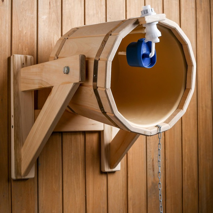 Обливное устройство из липы, 10л, пластиковая вставка Обливное устройство из липы, 10л, пластиковая вставка