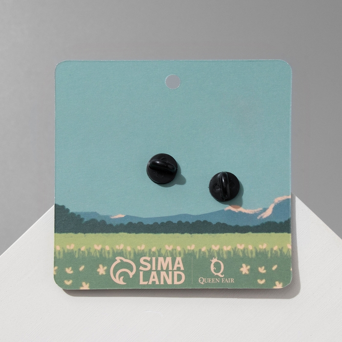 Набор значков (2шт) Набор значков (2шт) "Зоо" улитка и капибара, цветной в чёрном металле