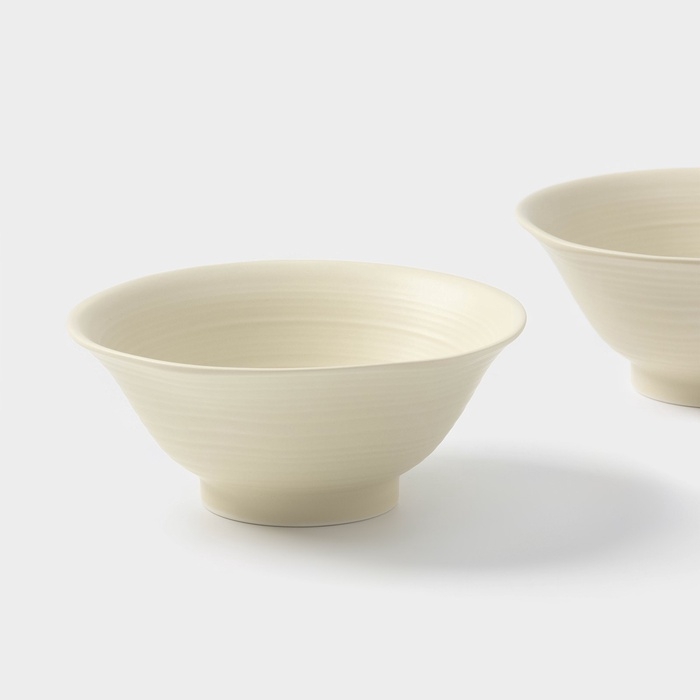 Салатники Magistro Jarwah Lugerne, 630 мл, 18×7,5 см, набор 2 шт, фарфор, молочные Салатники Magistro Jarwah Lugerne, 630 мл, 18×7,5 см, набор 2 шт, фарфор, молочные