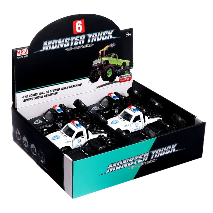 Машина металлическая «Джип», открываются двери, капот, инерция, МИКС