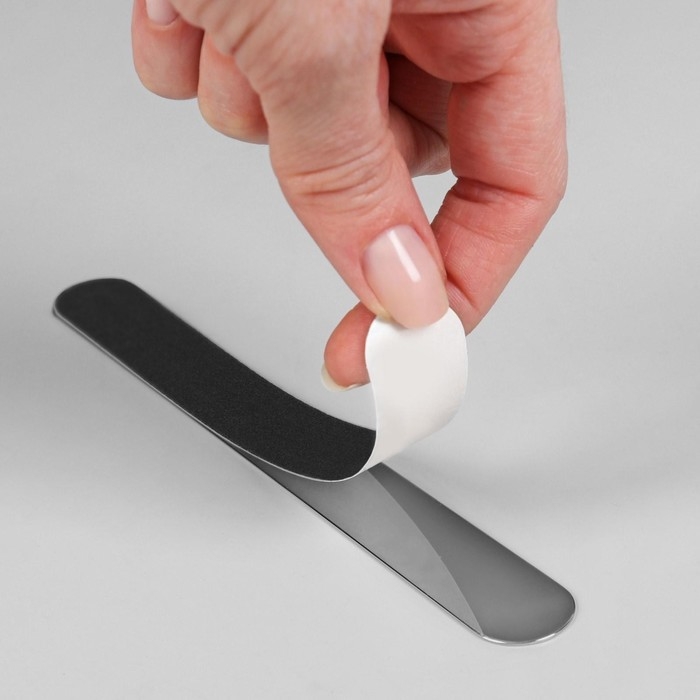 Основа и сменные файлы для пилки, 18 см, 10 шт, абразивность 80, цвет чёрный Основа и сменные файлы для пилки, 18 см, 10 шт, абразивность 80, цвет чёрный