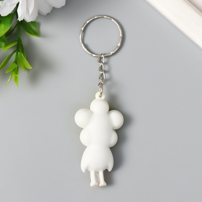 Брелок резина  Брелок резина "Утёнок в карнавальной шапке" МИКС 2,4х1,5х6,4 см