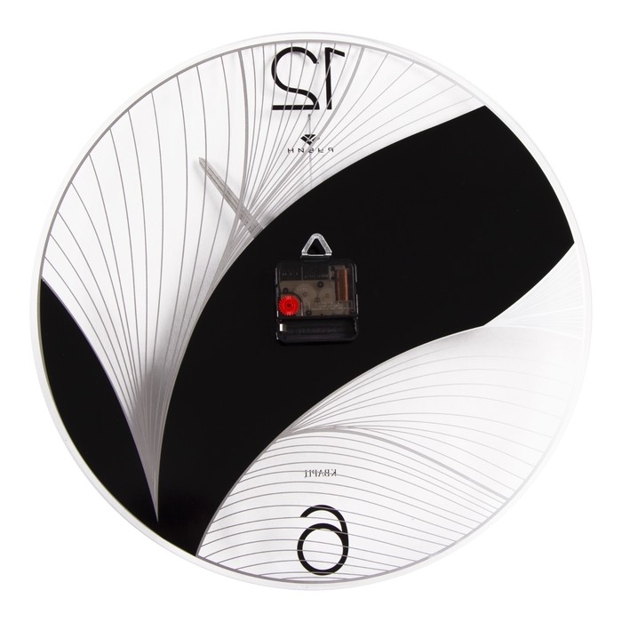 Часы настенные, интерьерные Часы настенные, интерьерные "Черный лотос", бесшумные, d-39 см