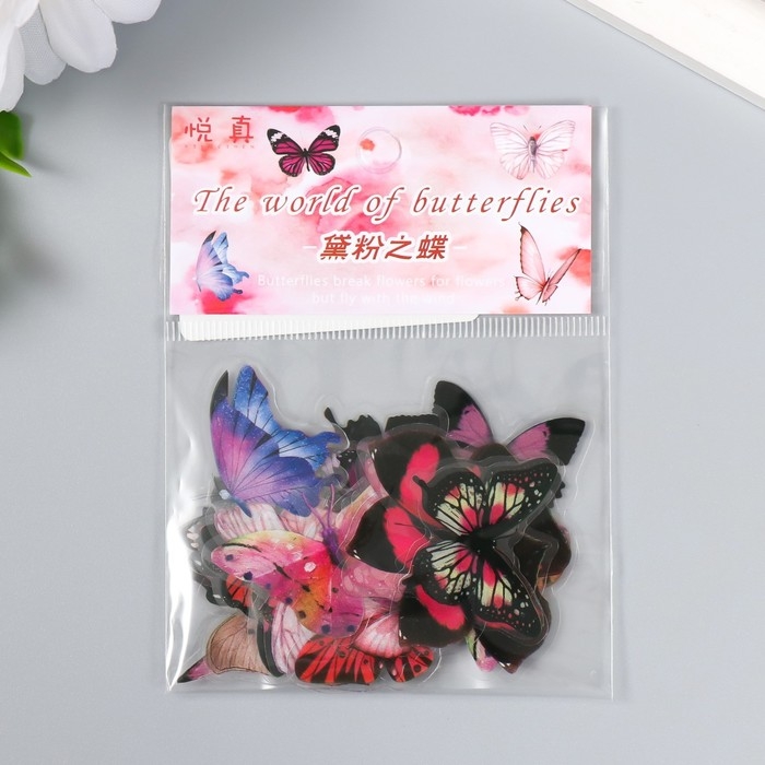 Набор наклеек Набор наклеек "Рой бабочек" МИКС 40 шт 2-5 см