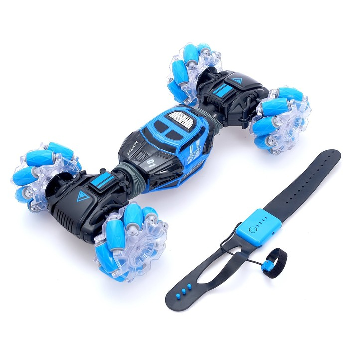 Машинка-перевёртыш HYPER SKIDDING с управлением жестами, свет, масштаб 1:16, цвет синий Машинка-перевёртыш HYPER SKIDDING с управлением жестами, свет, масштаб 1:16, цвет синий