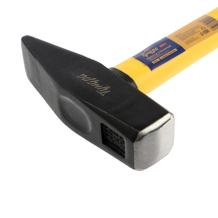 Молоток слесарный ТУНДРА ПРОФИ, квадратный боек, фиберглассовая 3К рукоятка, 800 г Молоток слесарный ТУНДРА ПРОФИ, квадратный боек, фиберглассовая 3К рукоятка, 800 г