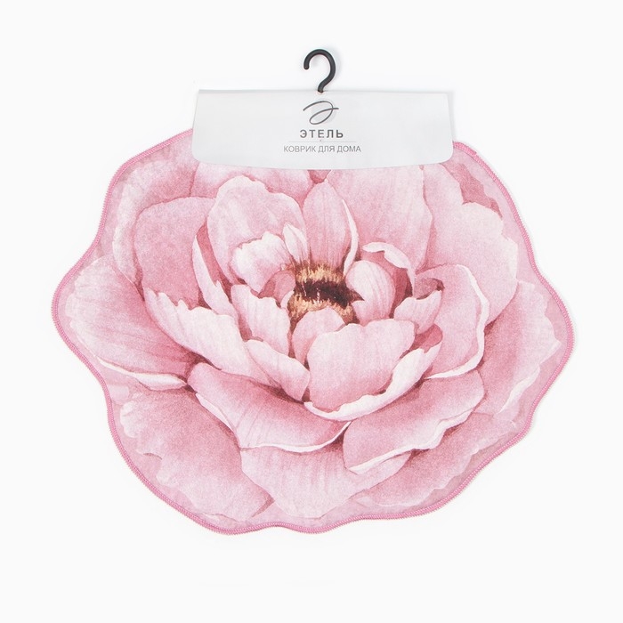 Коврик для ванной Этель Bloom with grace 67х57±2см, 100% п/э, велюр Коврик для ванной Этель Bloom with grace 67х57±2см, 100% п/э, велюр