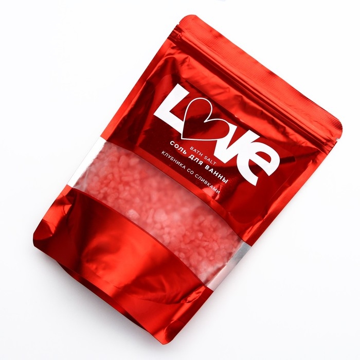 Соль для ванны, 330 г, аромат клубники со сливками, ЧИСТОЕ СЧАСТЬЕ Соль для ванны, 330 г, аромат клубники со сливками, ЧИСТОЕ СЧАСТЬЕ