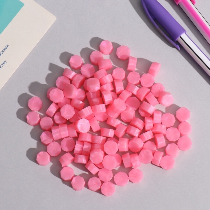 Сургуч в гранулах Сургуч в гранулах "Фуксия" перламутр набор 100 капсул