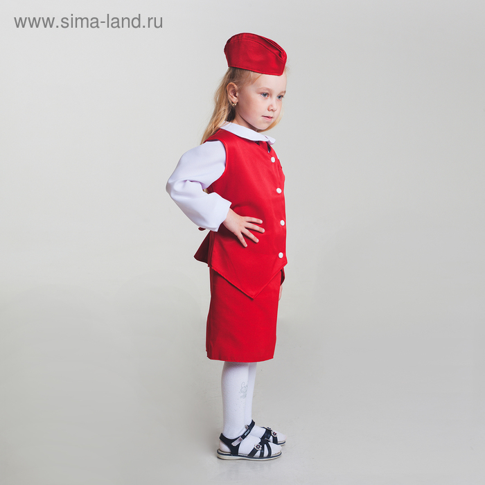 Карнавальный костюм  Карнавальный костюм "Стюардесса", рост 122-130 см, цвета МИКС