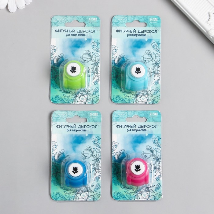 Дырокол фигурный Дырокол фигурный "Тюльпан" d=1 см 3х2,5х3 см МИКС