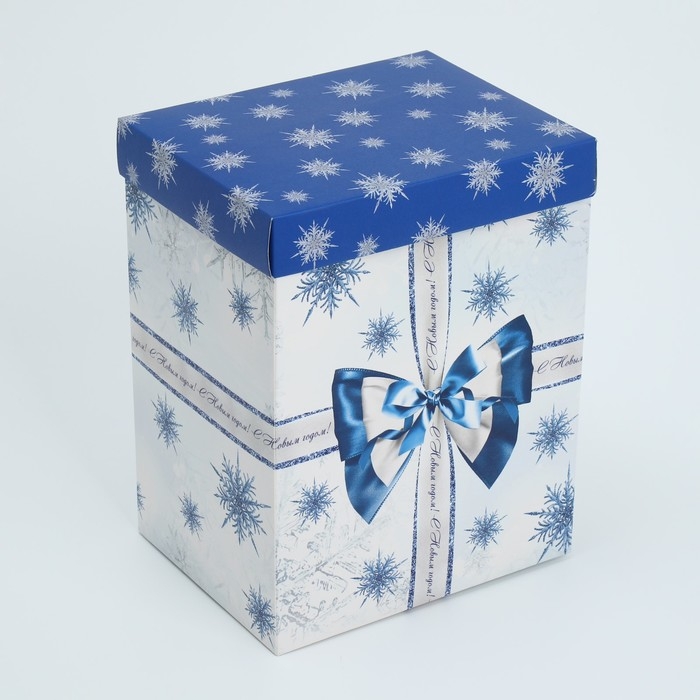 Подарочная коробка новогодняя складная с 3D эффектом «Снежный вальс», 18 х 14 х 23 см, Новый год Подарочная коробка новогодняя складная с 3D эффектом «Снежный вальс», 18 х 14 х 23 см, Новый год