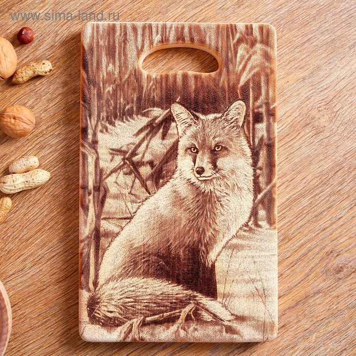 Доска из массива кедра «Лиса», прямоугольная, 18 × 28 см Доска из массива кедра «Лиса», прямоугольная, 18 × 28 см