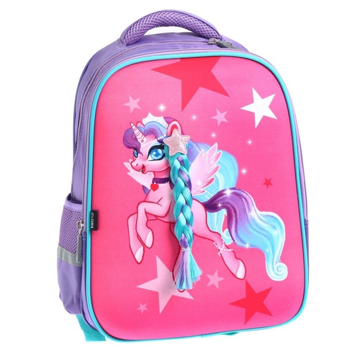 Рюкзак каркасный школьный Calligrata Рюкзак каркасный школьный Calligrata "Единорог", 39 х 30 х 14 см