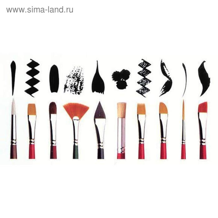 Кисть синтетика, круглая №1, Кисть синтетика, круглая №1, "Гамма"