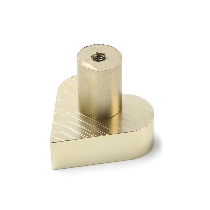 Ручка кнопка мебельная “HEART“, цвет сатиновое золото