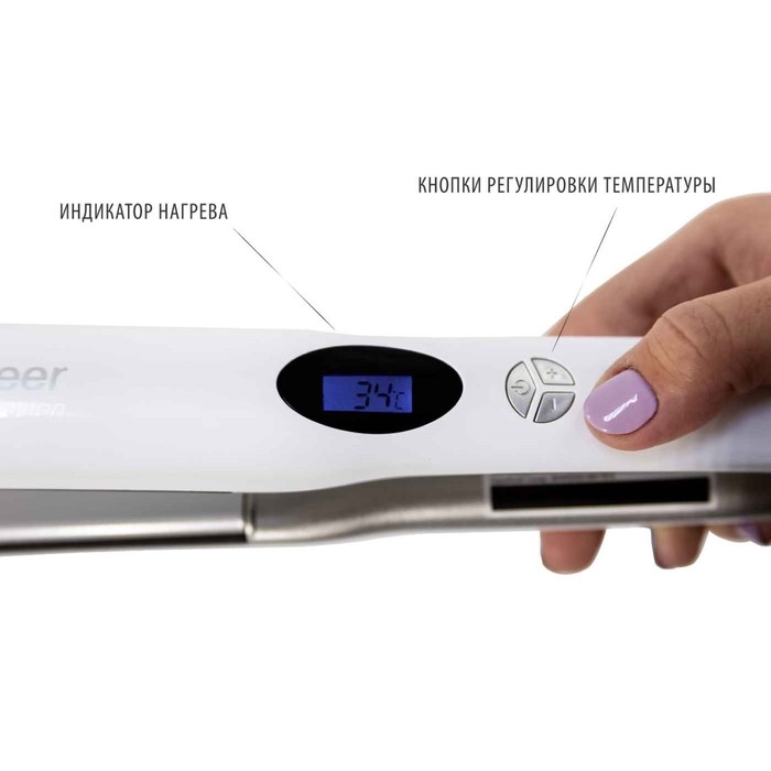 Выпрямитель Pioneer HS-10117, керамика, 55 Вт, до 230°С, белый