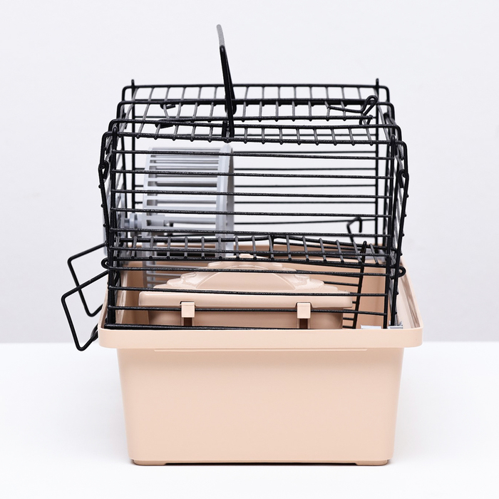 Клетка-мини для грызунов Клетка-мини для грызунов "Пижон" №2, укомплектованная, 27 х 15 х 16 см, бежевая