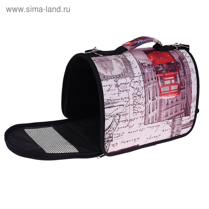 Сумка - переноска для животных  Сумка - переноска для животных "Лондон", 31 х 20,5 х 22 см, микс цветов