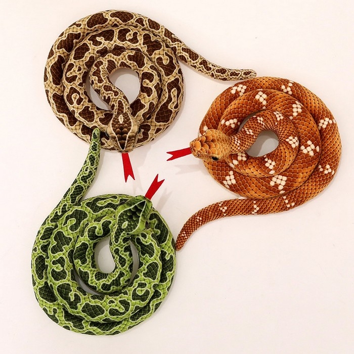 Мягкая игрушка Мягкая игрушка "Змея", 52 см/300 см, цвет зеленый