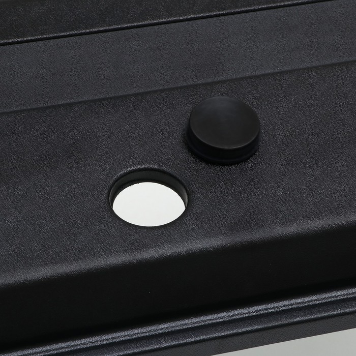 Аквариум Аквариум "Панорамный" с крышкой, 105 литров, 80 х 35 х 39,5/44,5 см, чёрный