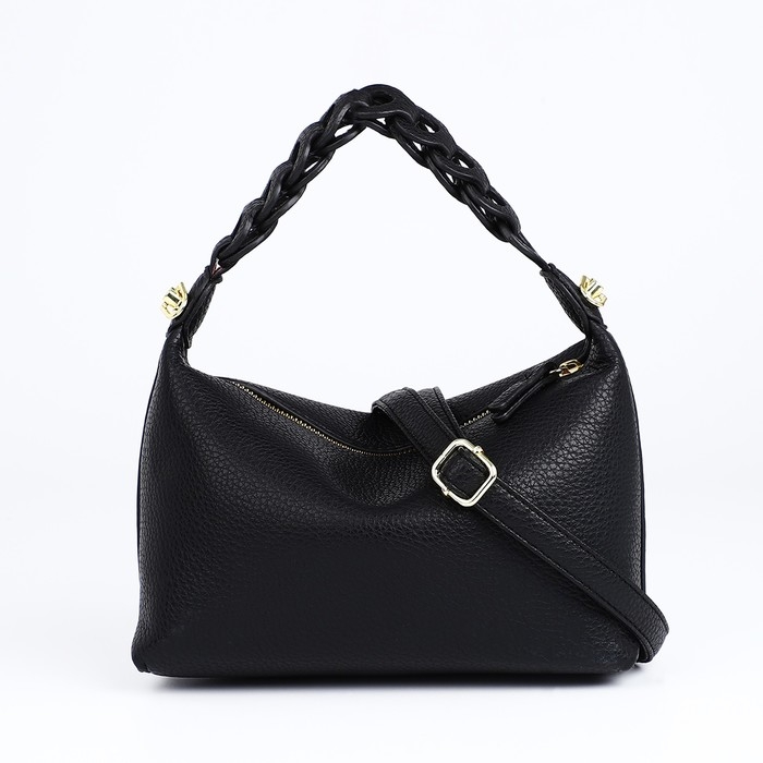 Сумка-багет на молнии, цвет чёрный Сумка-багет на молнии, цвет чёрный