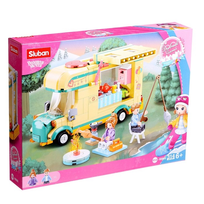 Конструктор Розовая мечта «Дом на колесах», 314 деталей Конструктор Розовая мечта «Дом на колесах», 314 деталей