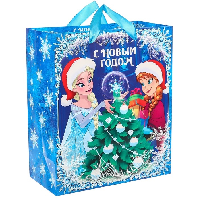 Пакет подарочный "С Новым годом!", 23х27х11.5 см, упаковка, Холодное сердце