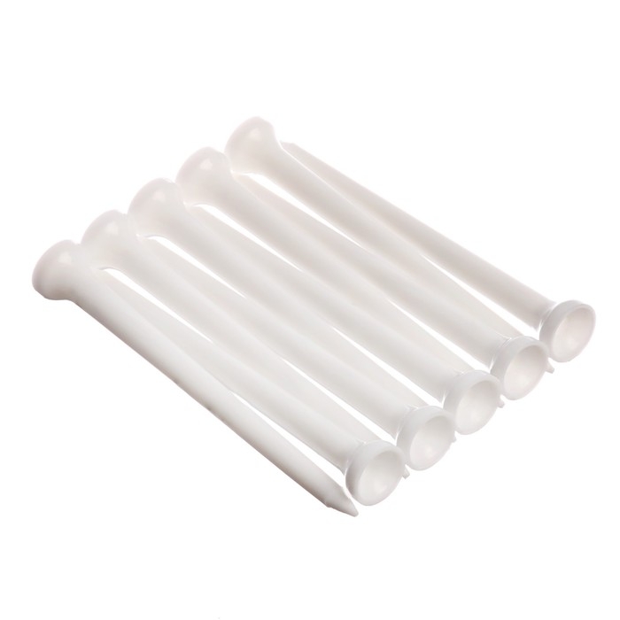 Набор подставок для гольф мяча из пластика, h-8.3 см, 10 шт, белые Набор подставок для гольф мяча из пластика, h-8.3 см, 10 шт, белые