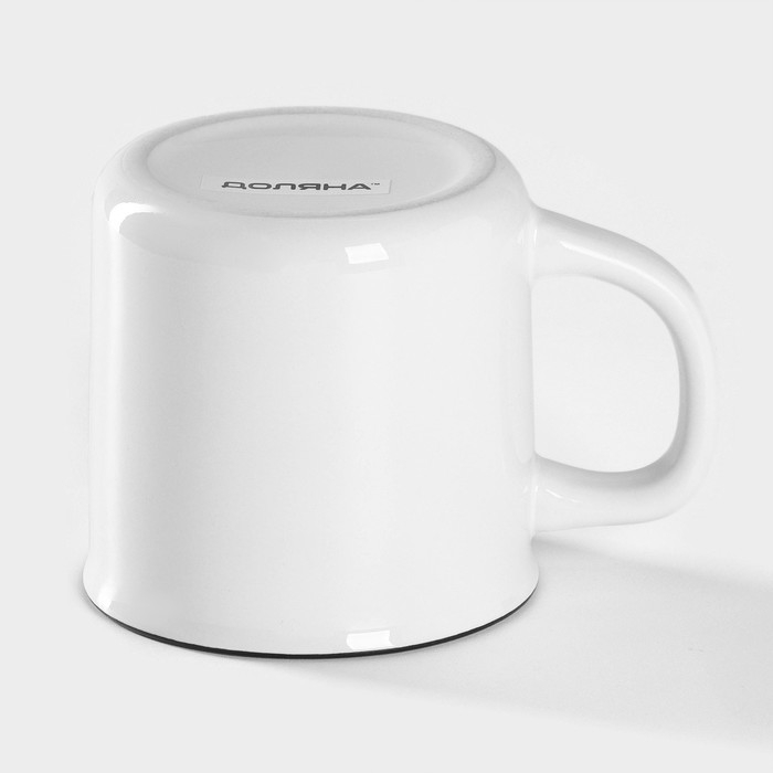 Кружка керамическая Доляна «Эмаль», 300 мл, цвет белый Кружка керамическая Доляна «Эмаль», 300 мл, цвет белый