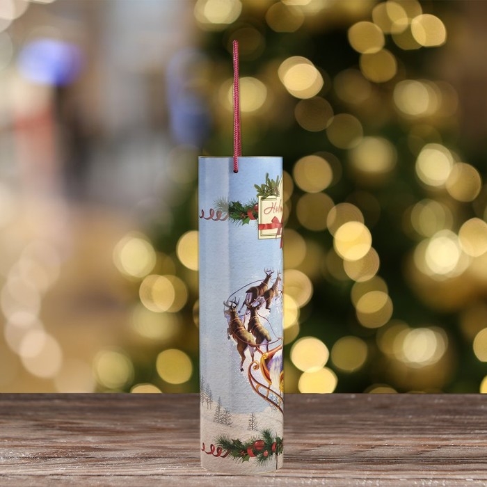Новый год. Подарочная коробка, тубус под бутылку «Санта» 92 х 350 мм (330 мм внутр. высота). Новый год. Подарочная коробка, тубус под бутылку «Санта» 92 х 350 мм (330 мм внутр. высота).