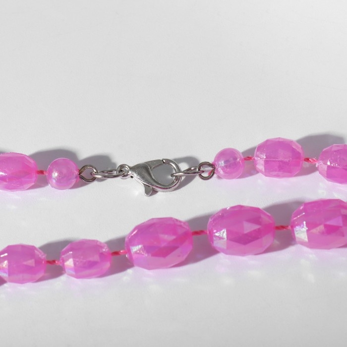 Бусы «Классика» овалы на увеличение, цвет радужно-малиновый, 45 см