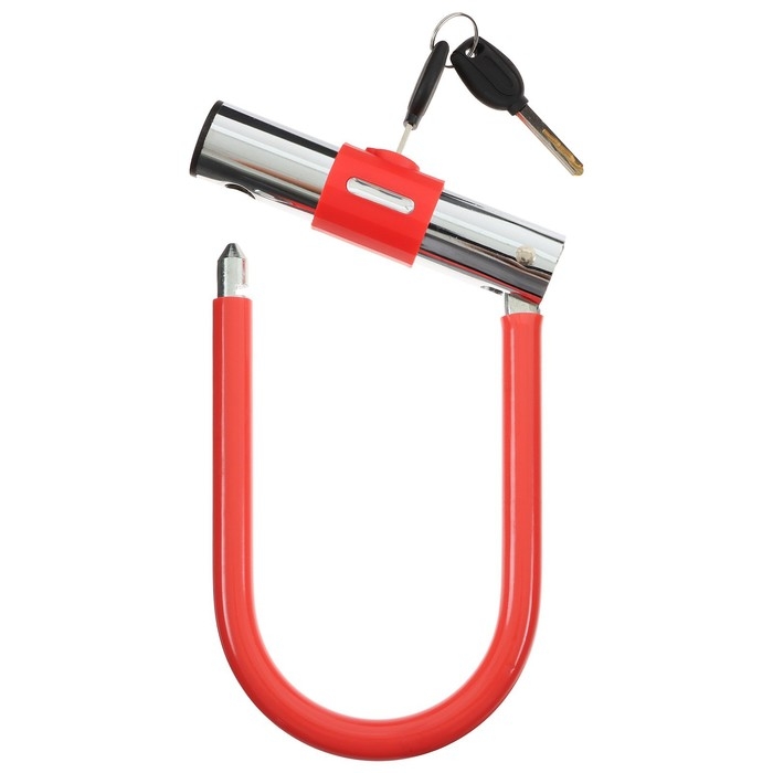 Замок для велосипеда Dream Bike, U-образный, 130x195 мм, цвет красный Замок для велосипеда Dream Bike, U-образный, 130x195 мм, цвет красный