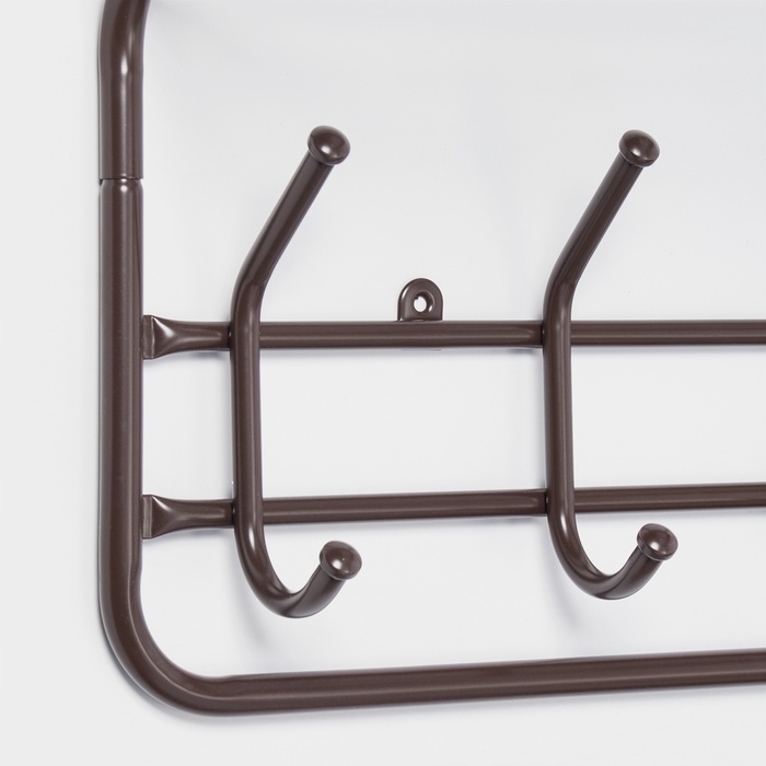 Вешалка с полкой 60 см, цвет Коричневый Вешалка с полкой 60 см, цвет Коричневый