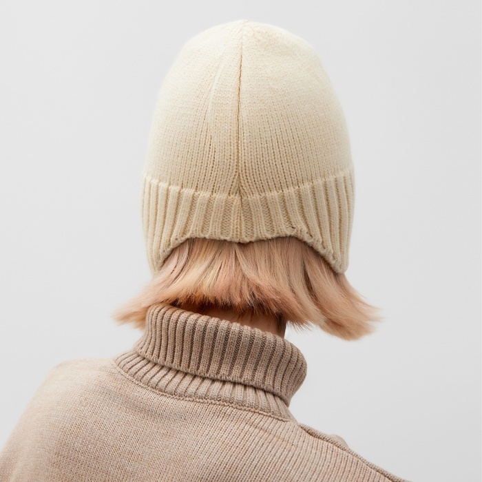 Шапка женская MINAKU, цвет бежевый, р-р 56-58
