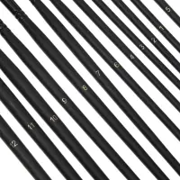 Кисти для рисования 12 штук: № 1, 10, 11, 12, 2, 3, 4, 5, 6, 7, 8, 9, синтетика, деревянная ручка