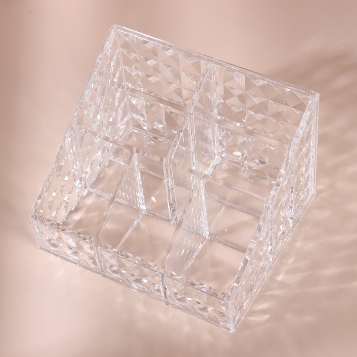 Органайзер для хранения, 7 секций, 14,7 × 10 × 12,3 см, в картонной коробке, цвет прозрачный Органайзер для хранения, 7 секций, 14,7 × 10 × 12,3 см, в картонной коробке, цвет прозрачный