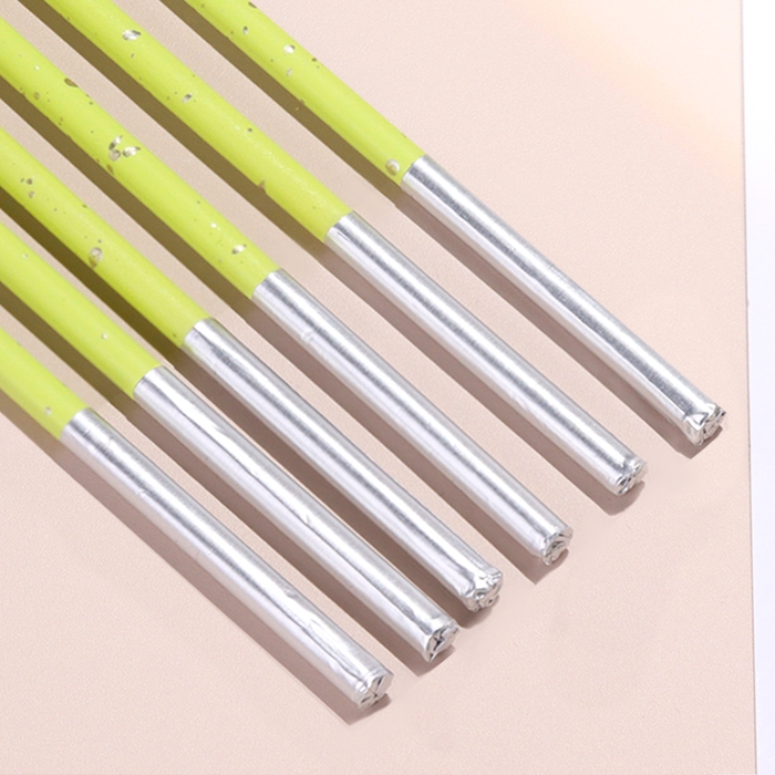 Набор свечей в торт, 6 штук "Исполнение желаний", 15 см, салатовый