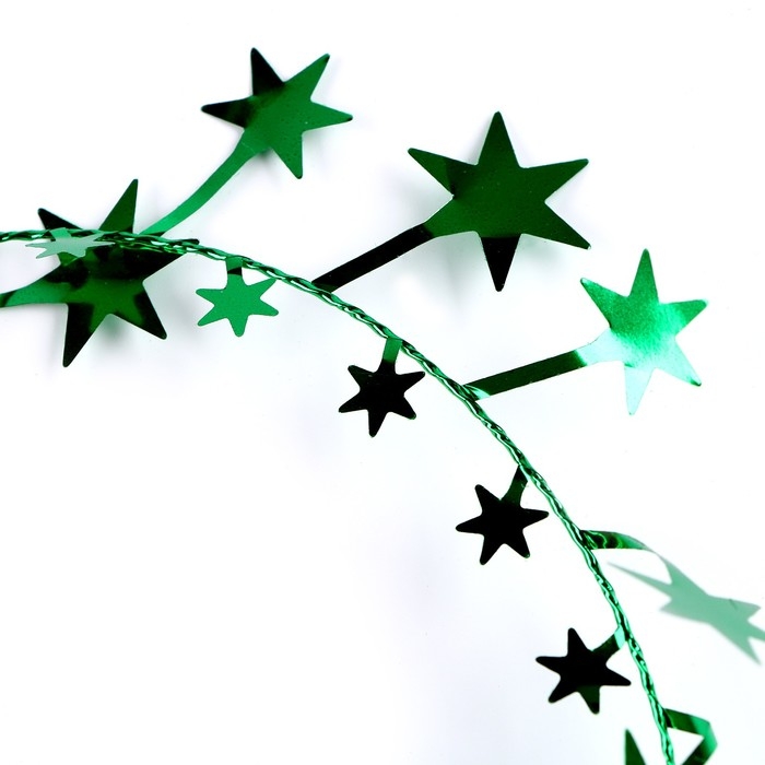 Новый год! Проволока для поделок и декора «Звёздочка» длина — 5 метров, цвет зелёный Новый год! Проволока для поделок и декора «Звёздочка» длина — 5 метров, цвет зелёный