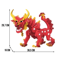Конструктор «Огненный дракон», мягкий, материал EVA, 99 деталей