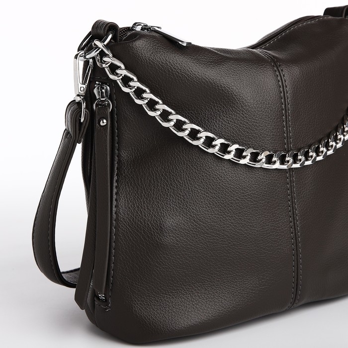 Сумка-мешок на молнии, цвет серый Сумка-мешок на молнии, цвет серый