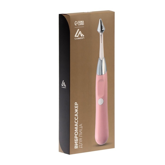 Массажёр Luazon LEM-43, для лица, 6 насадок, от 2*ААА (не в компл.), розовый Массажёр Luazon LEM-43, для лица, 6 насадок, от 2*ААА (не в компл.), розовый