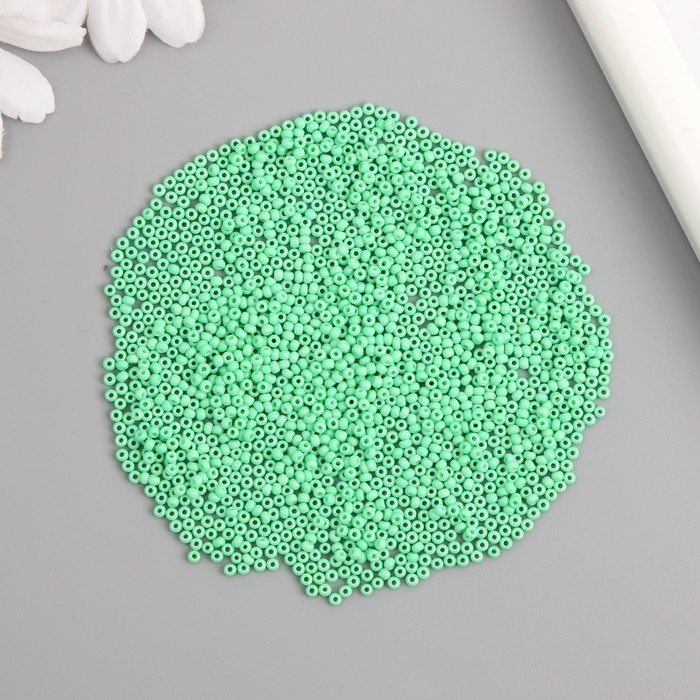 Бисер стекло 12/0  Бисер стекло 12/0 "Бирюзовый" ровный №680 450 гр