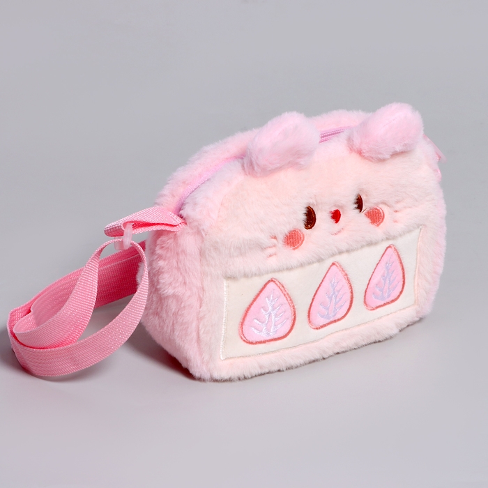 Сумка детская «Зайка», 18 см, цвет розовый